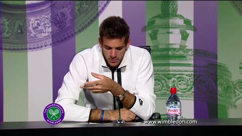 Juan Martin Del Potro second round Wimbledon press conference