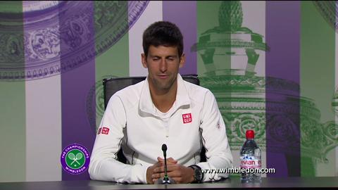Novak Djokovic fourth round Wimbledon 2013 press conference