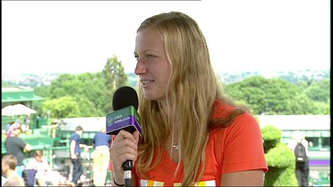 Petra Kvitova visits the Live @ Wimbledon studio