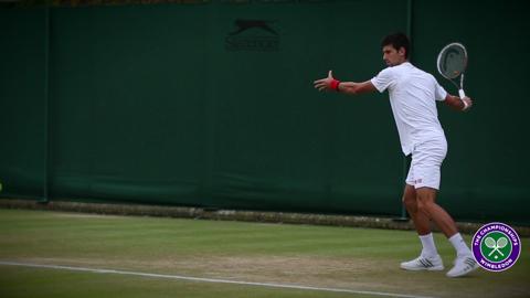 What inspires Novak Djokovic on the practice court