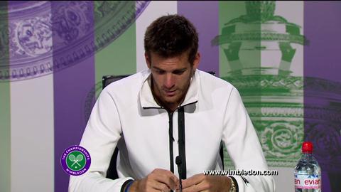 Juan Martin Del Potro quarter-final Wimbledon 2013 press conference
