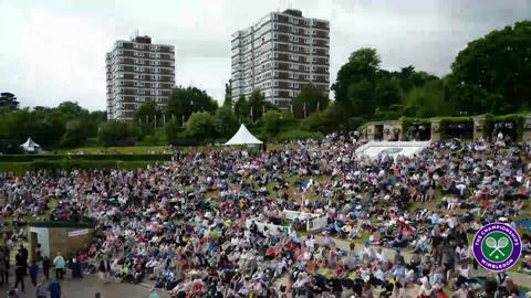 Henman Hill reacts to Andy Murray's epic win