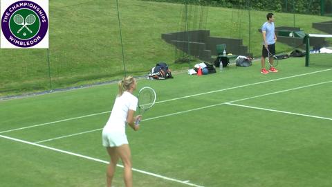 Murray, Sharapova and Djokovic on the Wimbledon practice courts