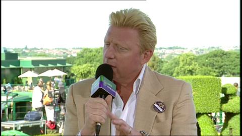 Boris Becker visits the Live @ Wimbledon Studio