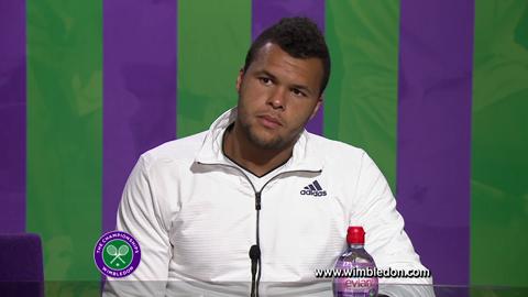 Wimbledon 2012: Jo-Wilfried Tsonga meets the media