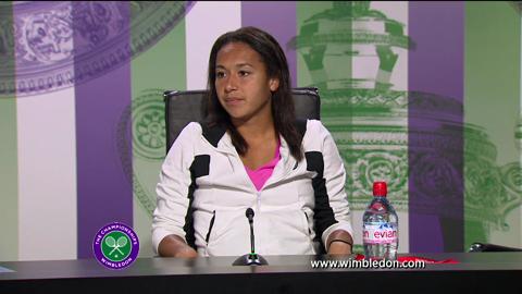 Heather Watson first round Wimbledon press conference