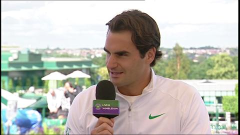 Roger Federer visits the Live @ Wimbledon studio