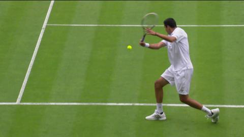 Roger Federer's brilliant volley at Wimbledon 2013