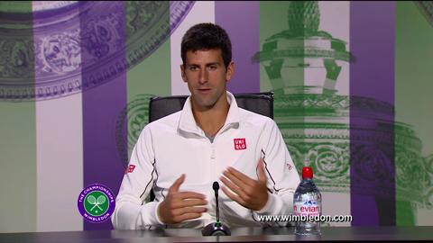 Novak Djokovic third round Wimbledon 2013 press conference