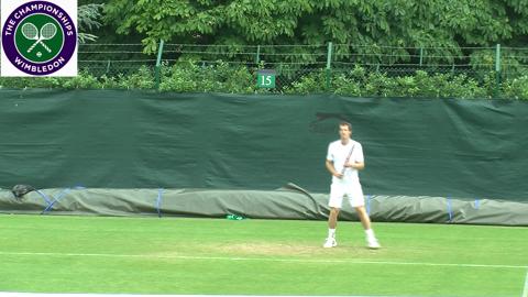 Murray, Sharapova, Djokovic and Cilic on the Wimbledon practice courts