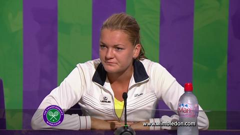 Wimbledon 2012: Agnieszka Radwanska meets the media