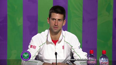 Wimbledon 2012: Novak Djokovic talks to the media