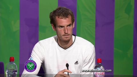Wimbledon 2012: Andy Murray talks to the media after quarter-final match
