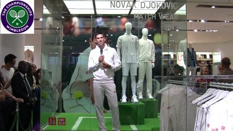 Novak Djokovic meets fans in Oxford Street