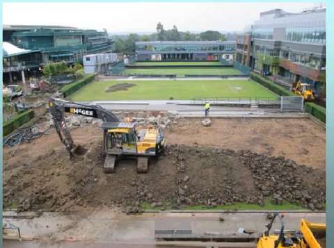 Courts 14 and 15 construction: a time-lapse