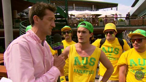 Australian Fanatics on Live @ WImbledon