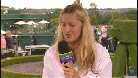 Petra Kvitova visits the Live @ Wimbledon studio