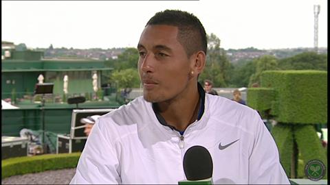 Nick Kyrgios visits the Live @ Wimbledon studio
