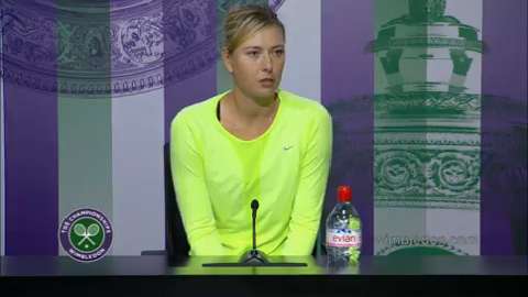 Maria Sharapova Second Round Press Conference