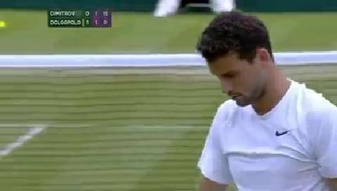 Dimitrov turns on the style