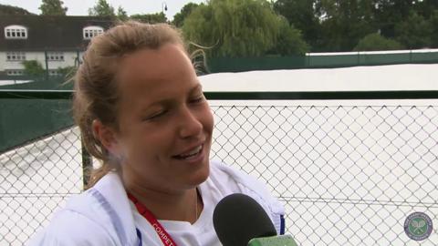 Barbora Zahlavova Strycova Live @ Wimbledon interview