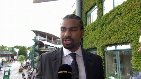 David Haye and Tom Daley at Wimbledon 2014