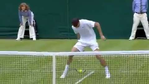 Grigor Dimitrov through the legs winner