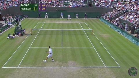2014 Day 8 Highlights, Milos Raonic vs Kei Nishikori, Fourth Round