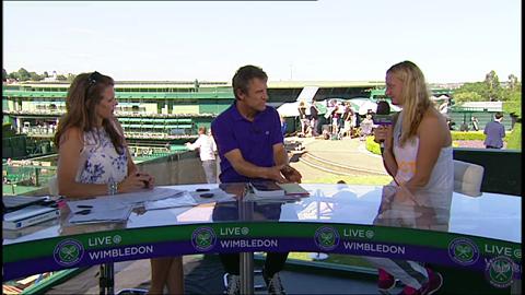 Petra Kvitova visits the Live @ Wimbledon studio