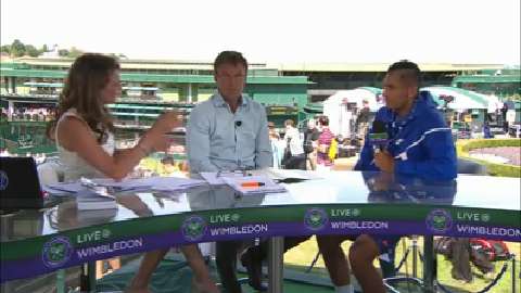 Nick Kyrgios visits the Live @ Wimbledon studio