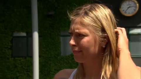 Maria Sharapova interviews for the job of Wimbledon Champion