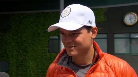 Milos Raonic interviews for the job of Wimbledon Champion