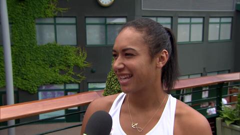 Heather Watson interviews for the job of Wimbledon Champion