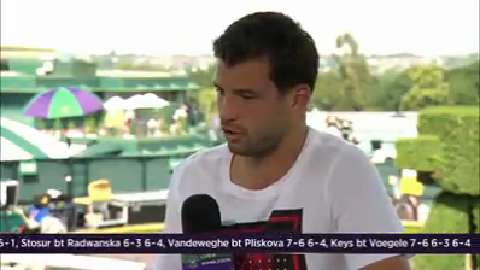Grigor Dimitrov visits the Live @ Wimbledon studio