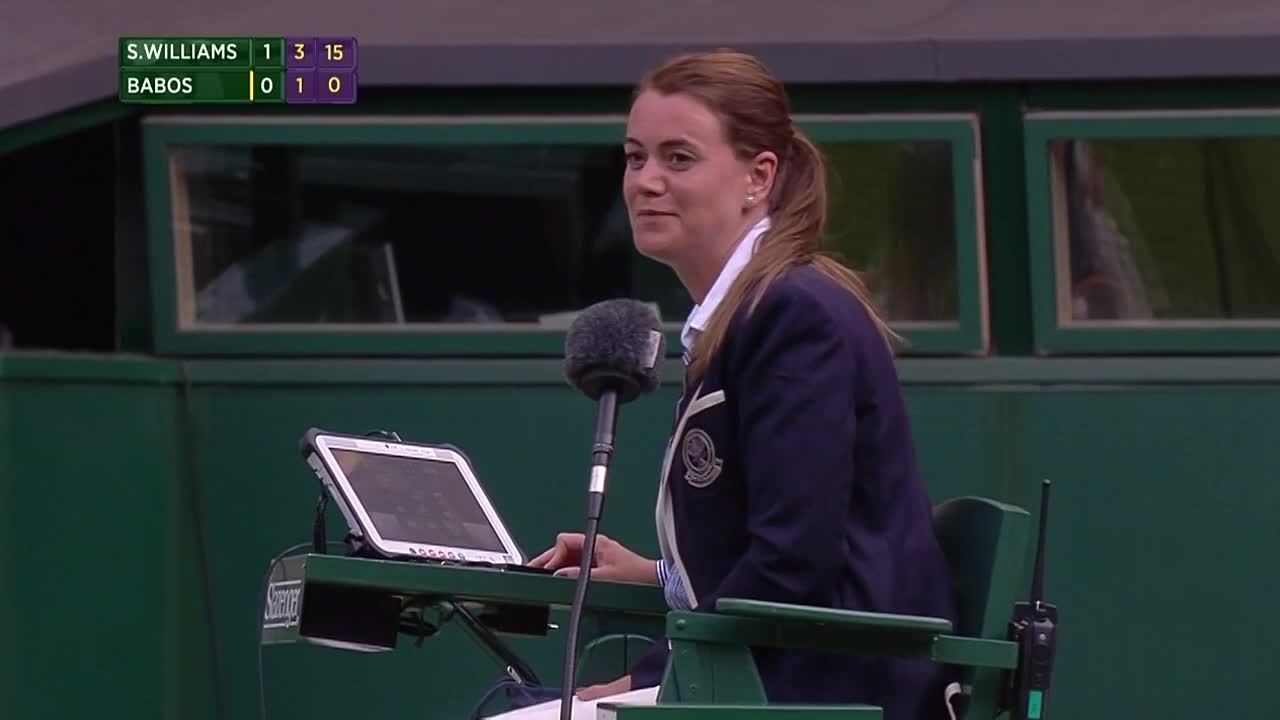Williams strikes the umpire