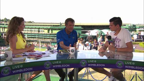 Milos Raonic visits the Live @ Wimbledon studio