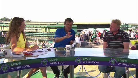 Boris Becker visits the Live @ Wimbledon studio