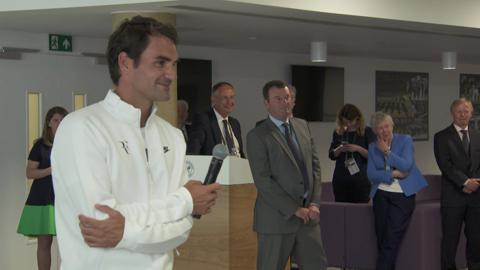 Roger Federer opens Ball Boys and Girls' Complex