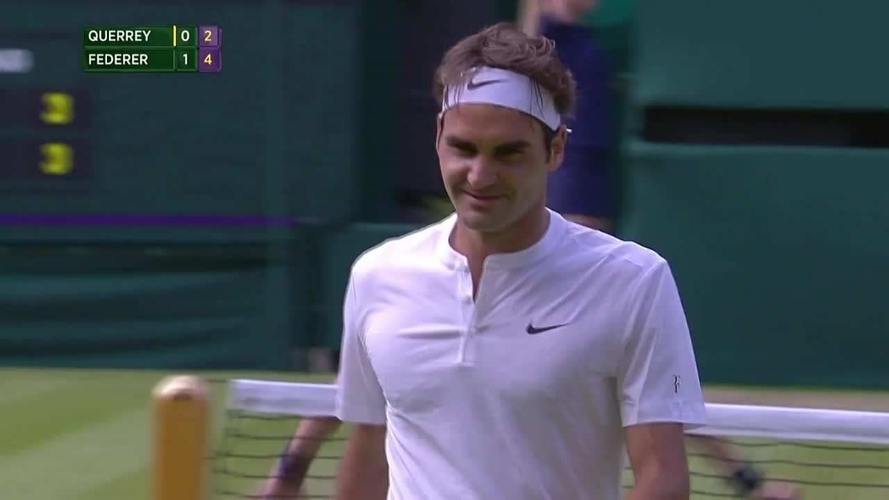 Federer stuns with outrageous trick shot