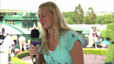 Petra Kvitova visits the Live @ Wimbledon studio