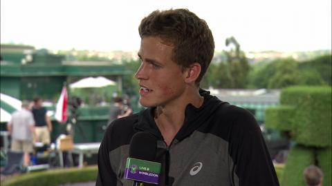 Vasek Pospisil visits the Live @ Wimbledon studio