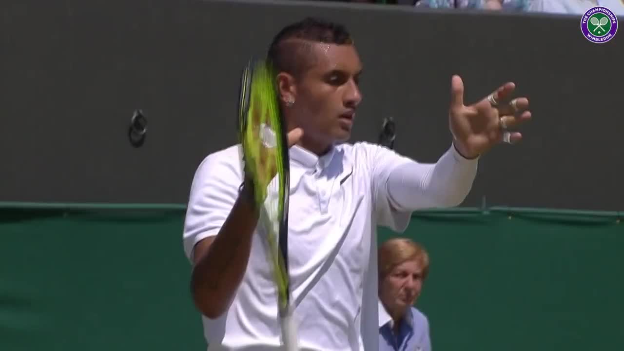 Kyrgios stunned by Raonic serve