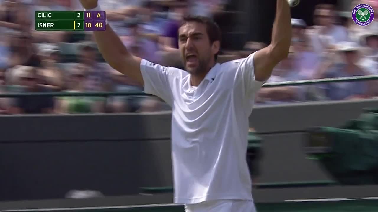 Cilic roars in delight after marathon victory