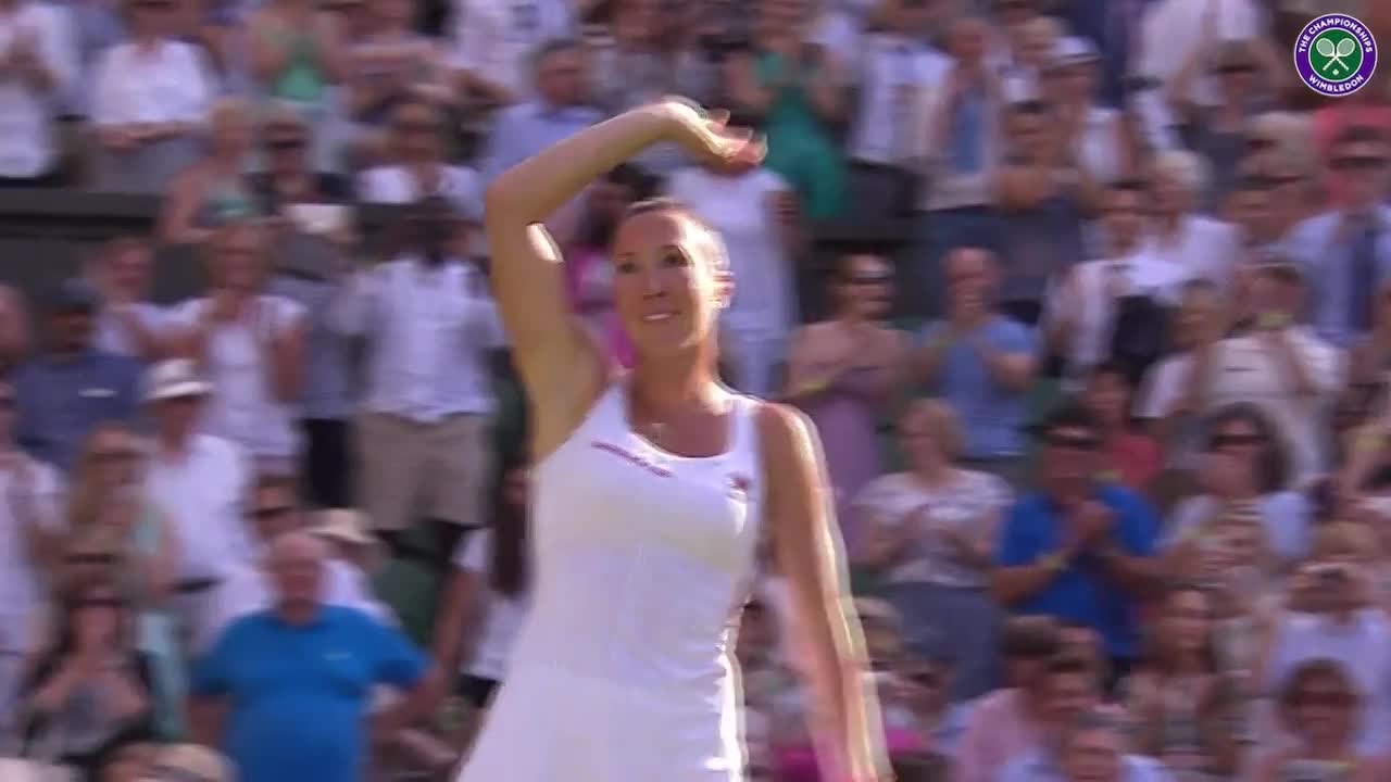 Jankovic celebrates stunning defending champion