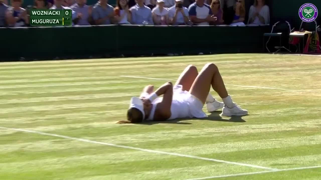 Ecstatic Muguruza celebrates maiden quarter-final