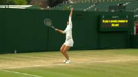 Maria Sharapova on the practice court