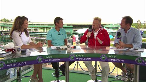 Boris Becker visits the Live @ Wimbledon studio