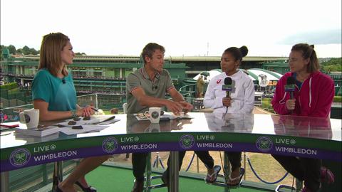 Raquel Kops-Jones and Abigail Spears visit the Live @ Wimbledon studio