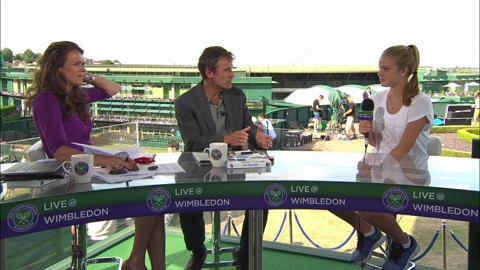 Katie Swan visits the Live @ Wimbledon studio