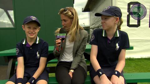 Live @ Wimbledon's Rachel Stringer meets the ball boys and girls